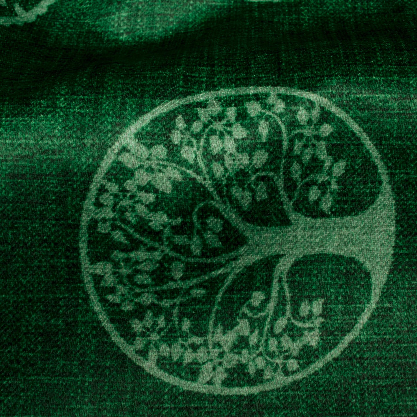 Sacramento Green Quirky Pattern Digital Print Lush Satin Fabric