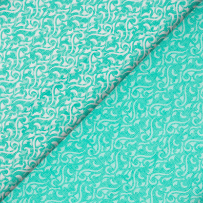 Electric Blue Abstract Pattern Digital Print Lush Satin Fabric