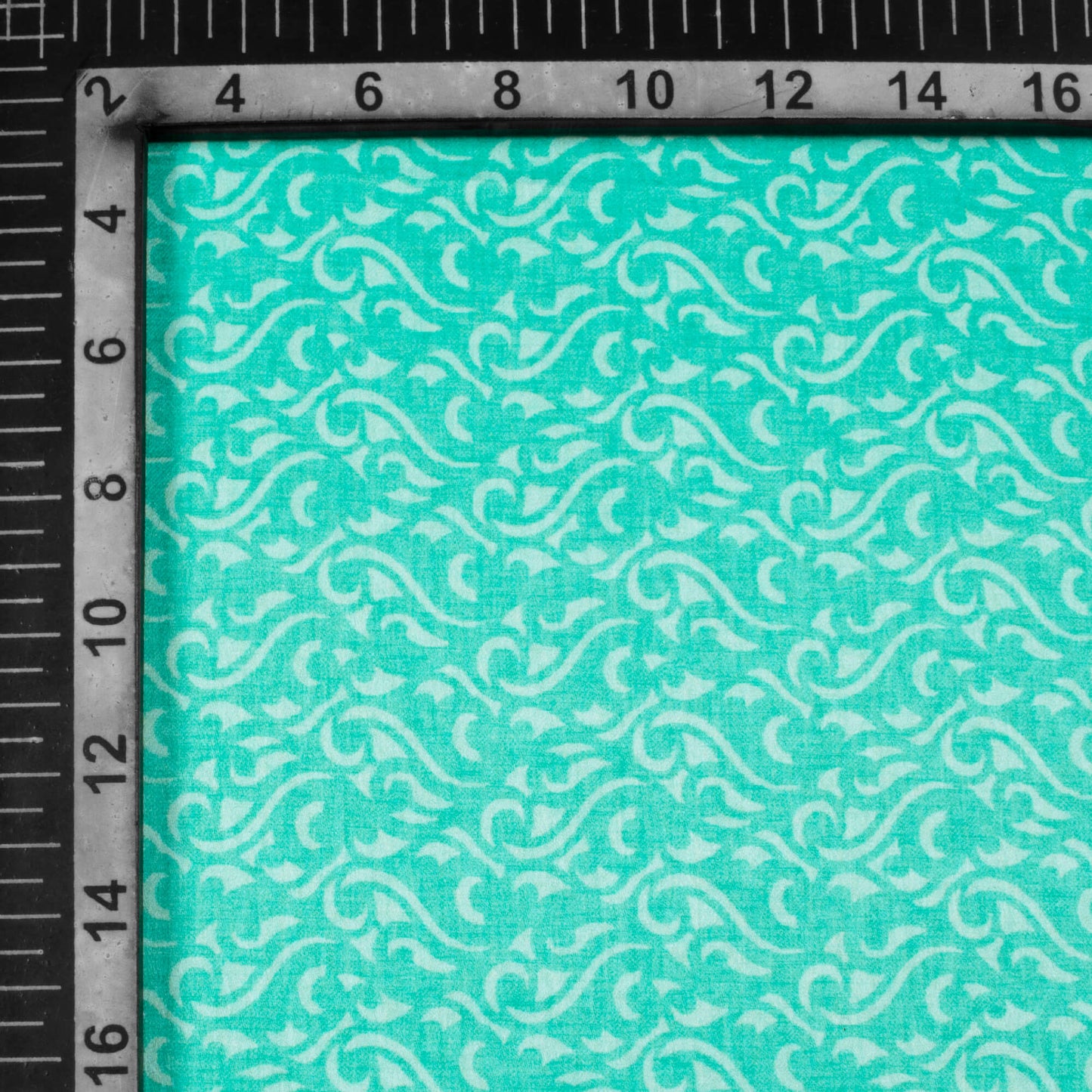 Electric Blue Abstract Pattern Digital Print Lush Satin Fabric
