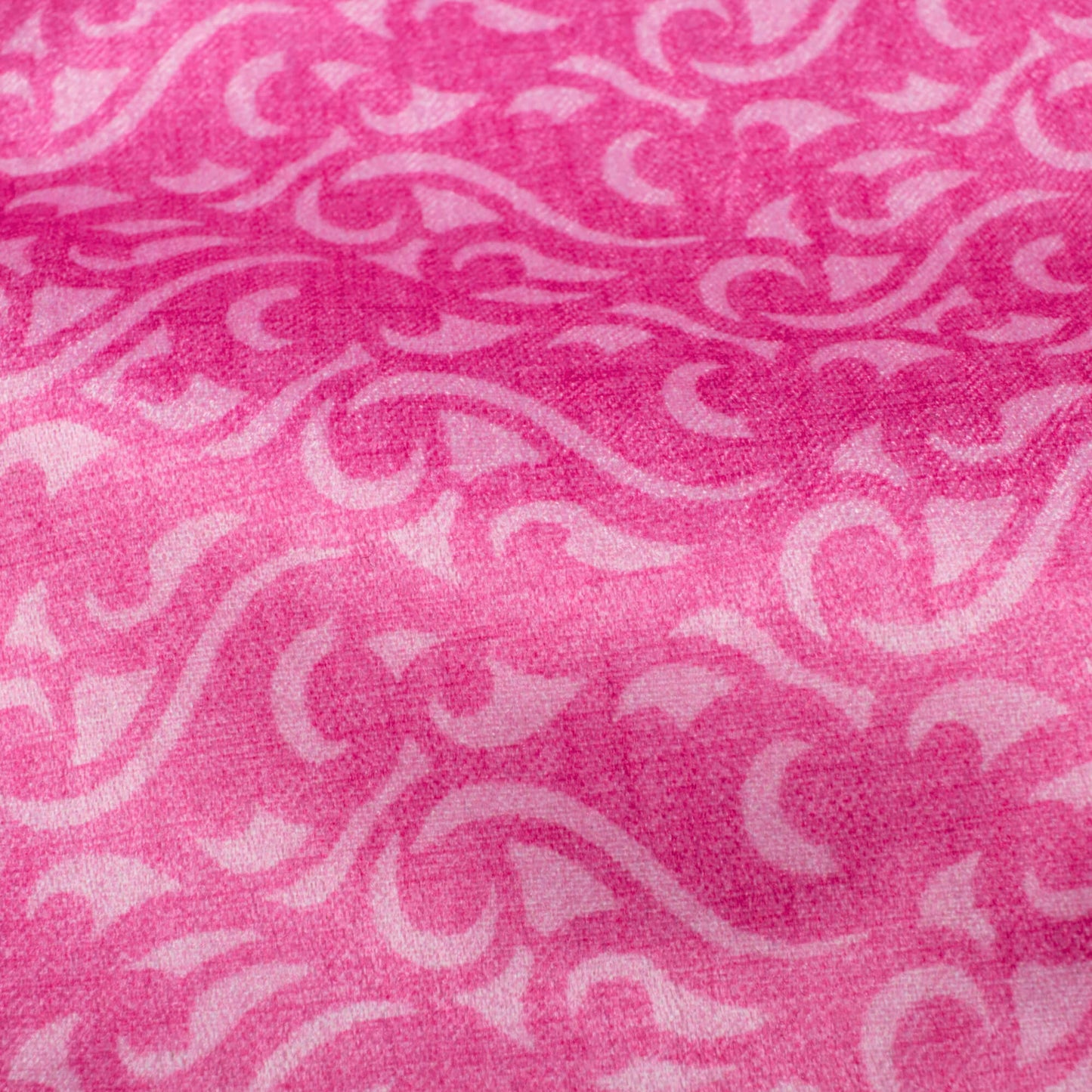 Taffy Pink Abstract Pattern Digital Print Lush Satin Fabric