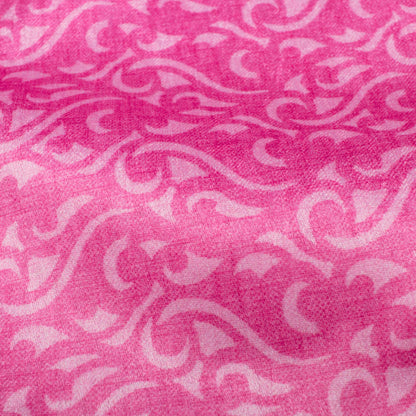 Taffy Pink Abstract Pattern Digital Print Lush Satin Fabric