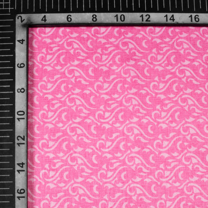 Taffy Pink Abstract Pattern Digital Print Lush Satin Fabric