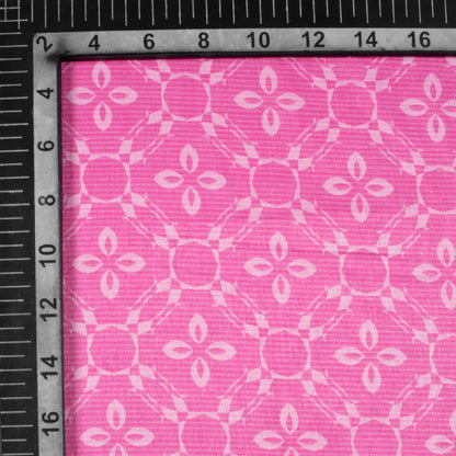 Taffy Pink Floral Pattern Digital Print Lush Satin Fabric
