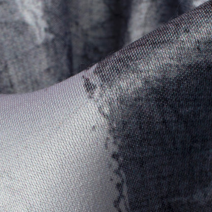 Grey And White Quirky Pattern Digital Print Crepe Silk Fabric