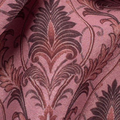 Taffy Pink Trellis Pattern Digital Print Crepe Silk Fabric