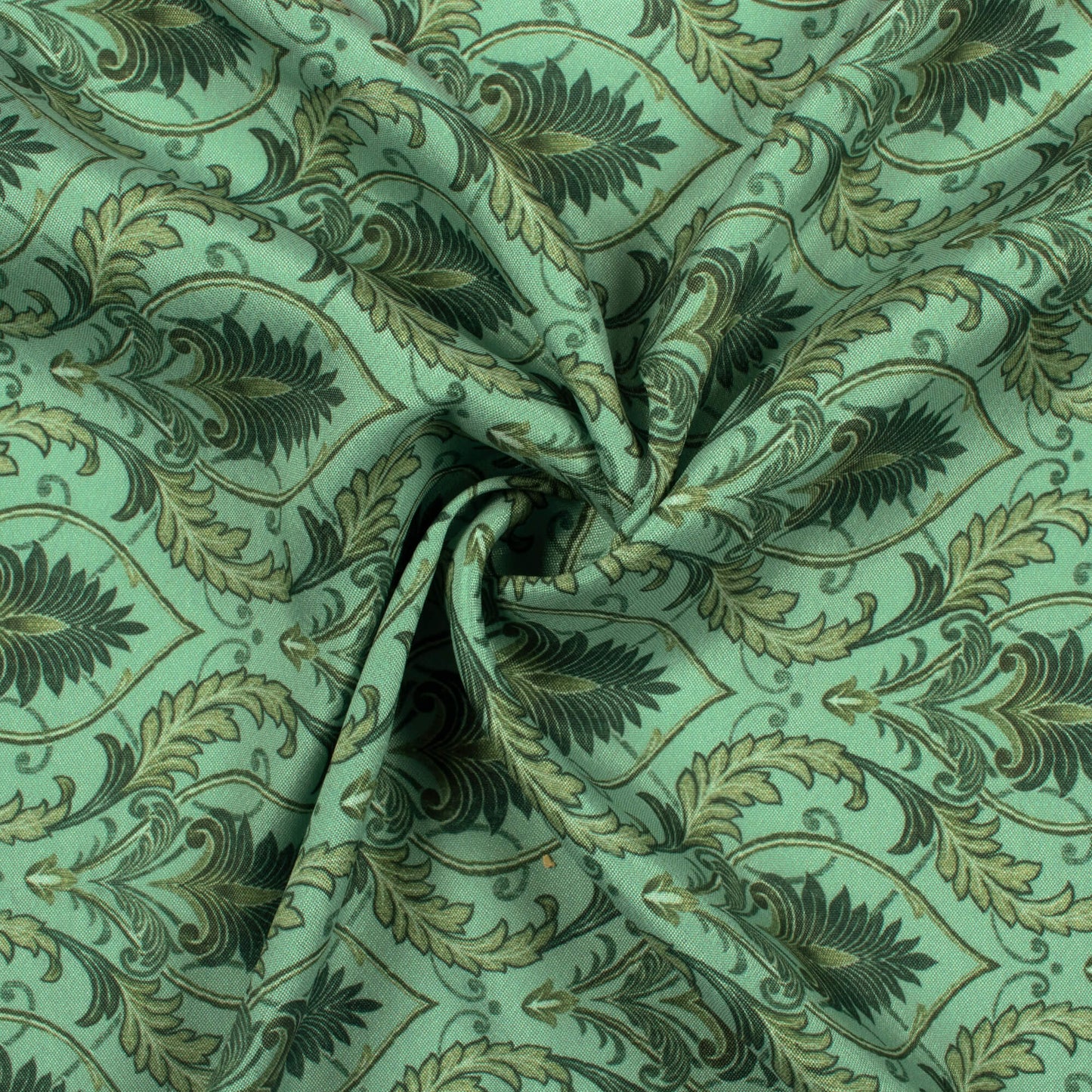 Mint Green Trellis Pattern Digital Print Crepe Silk Fabric