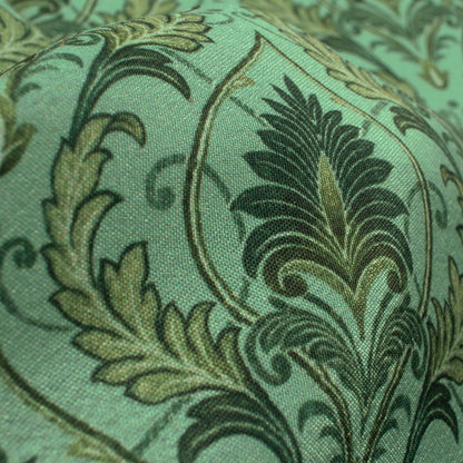 Mint Green Trellis Pattern Digital Print Crepe Silk Fabric