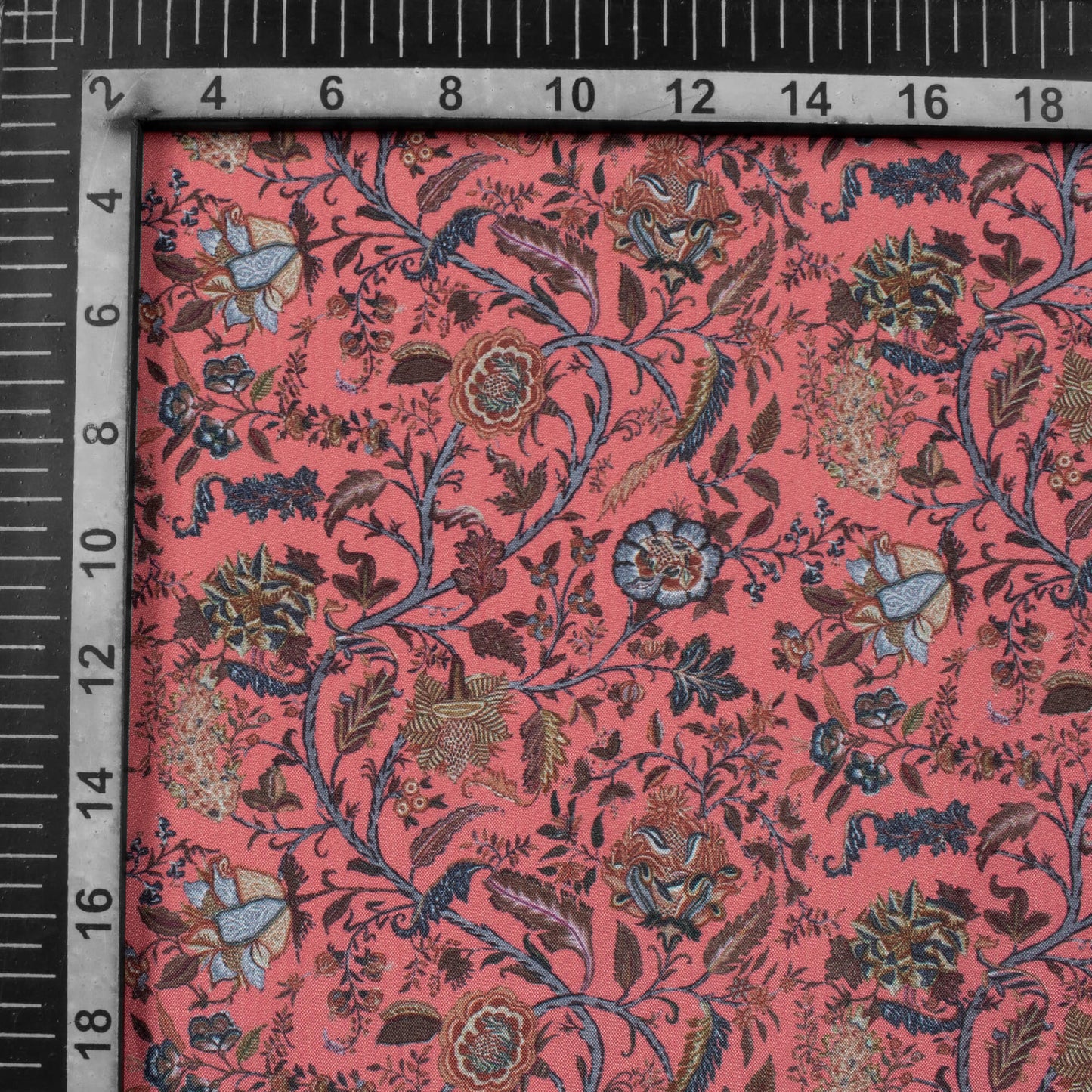 Fandango Pink Floral Pattern Digital Print Crepe Silk Fabric