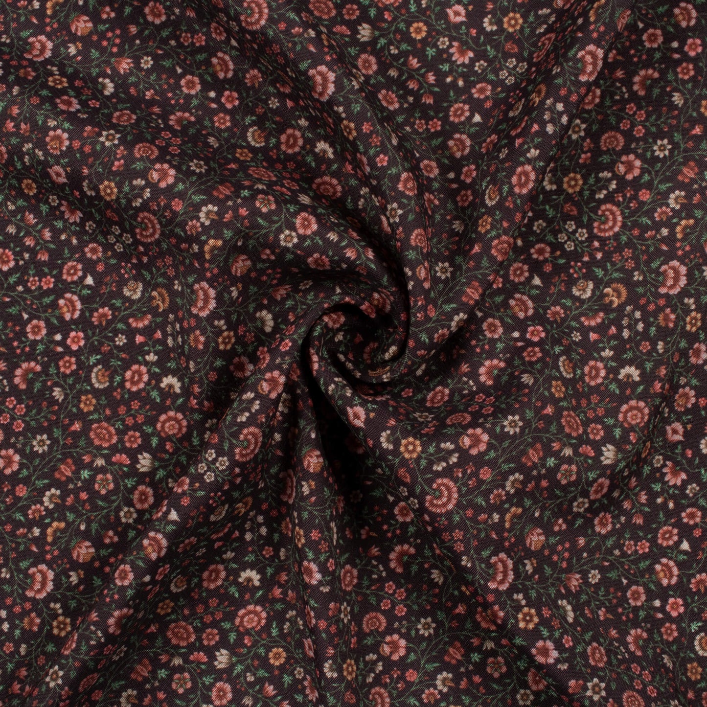 Maroon And Pink Floral Pattern Digital Print Crepe Silk Fabric