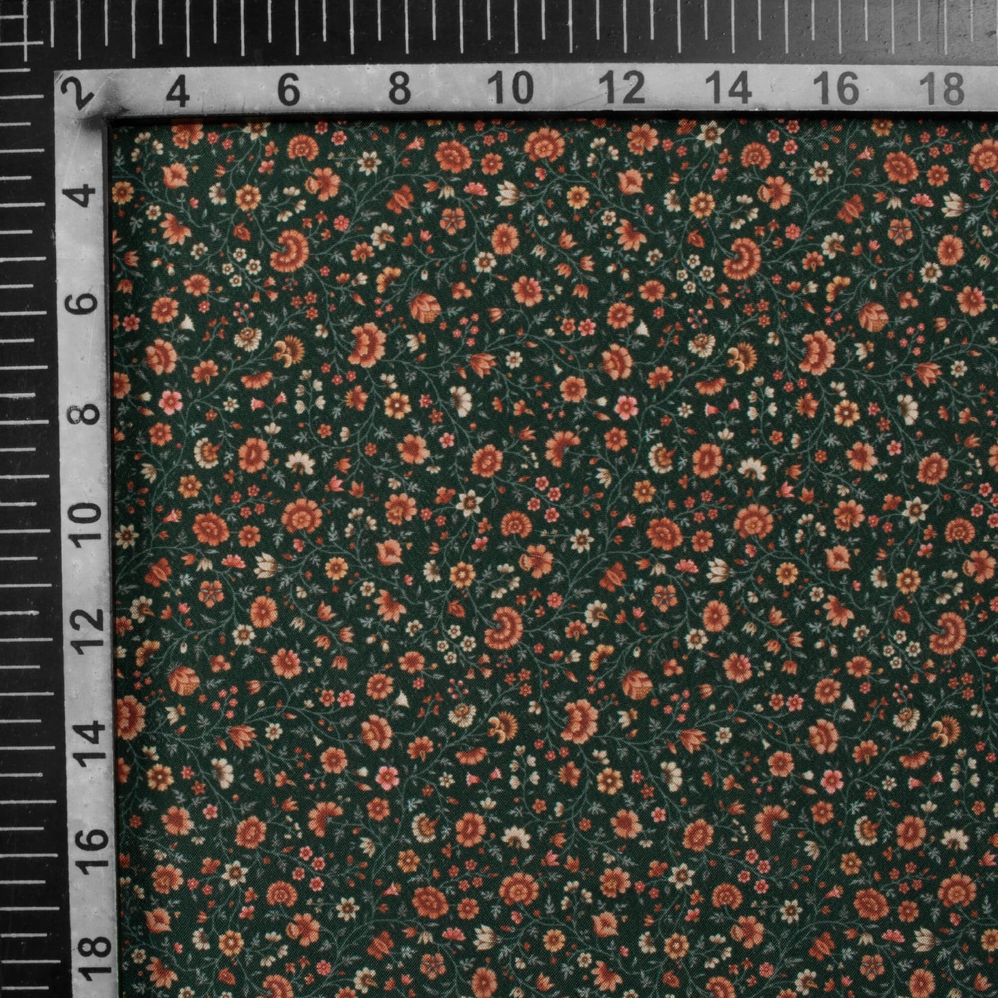 Sacramento Green And Pink Floral Pattern Digital Print Crepe Silk Fabric