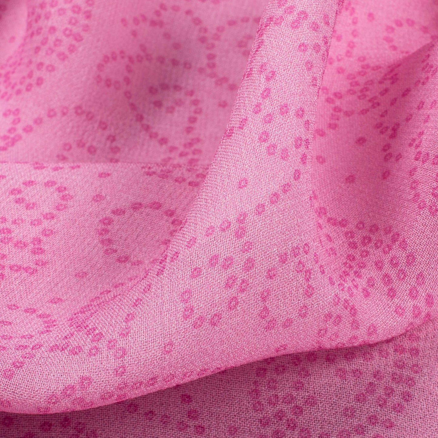 Taffy Pink Paisely Pattern Digital Print Pure Georgette Fabric