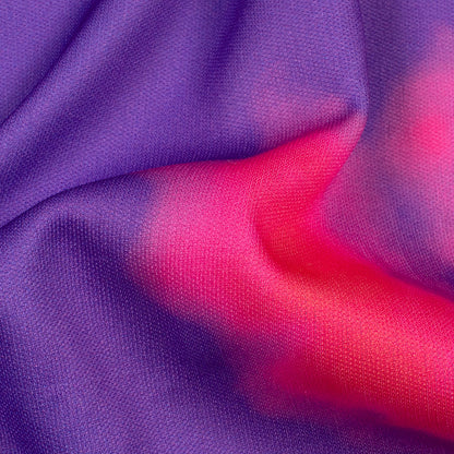 Purple And Carmine Red  Tye And Dye Pattern Digital Print Lycra Fabric (Width 58 Inches)