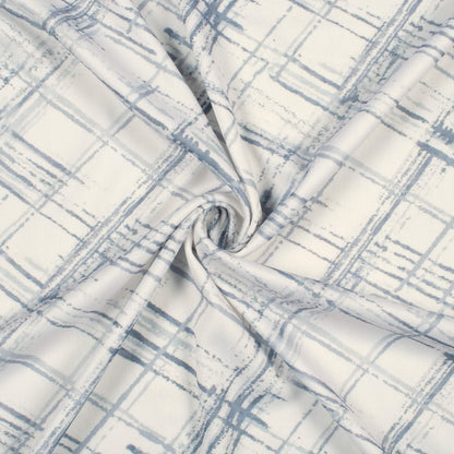 White And Grey Brush Pattern Digital Print Lycra Fabric (Width 58 Inches)