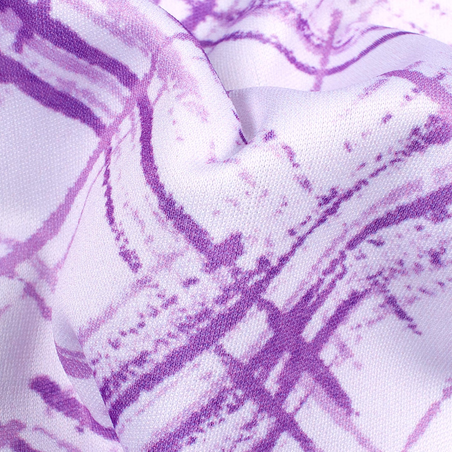 Pastel Purple Brush Pattern Digital Print Lycra Fabric (Width 58 Inches)