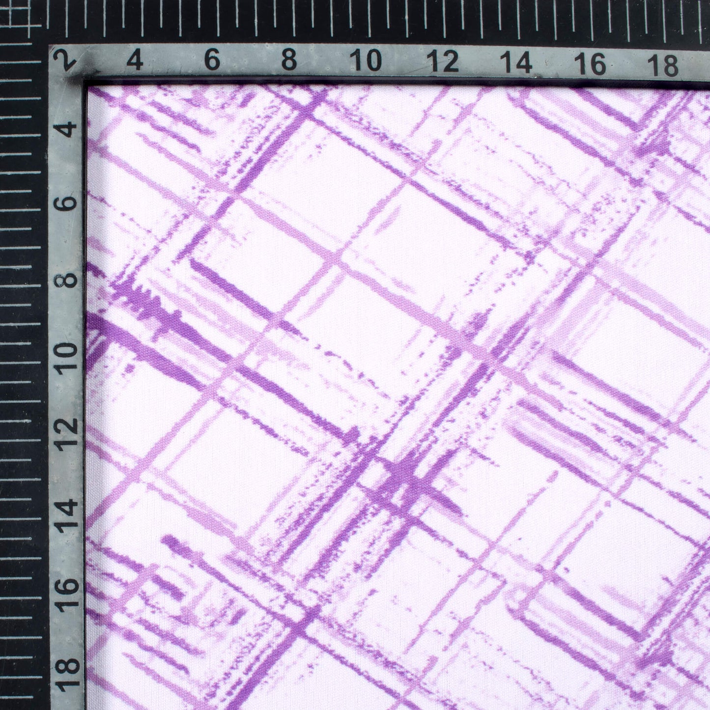 Pastel Purple Brush Pattern Digital Print Lycra Fabric (Width 58 Inches)