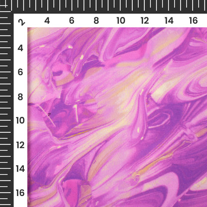 Dark Orchid Purple  Abstract Pattern Digital Print Lycra Fabric (Width 58 Inches)