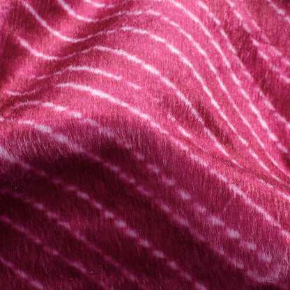 Mulberry Purple Chevron Pattern Digital Print Velvet Fabric (Width 58 Inches)