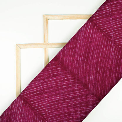 Mulberry Purple Chevron Pattern Digital Print Velvet Fabric (Width 58 Inches)