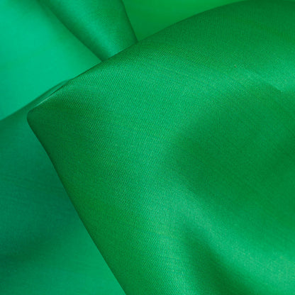 Kelly Green And Blue Ombre Pattern Digital Print Organza Satin Fabric