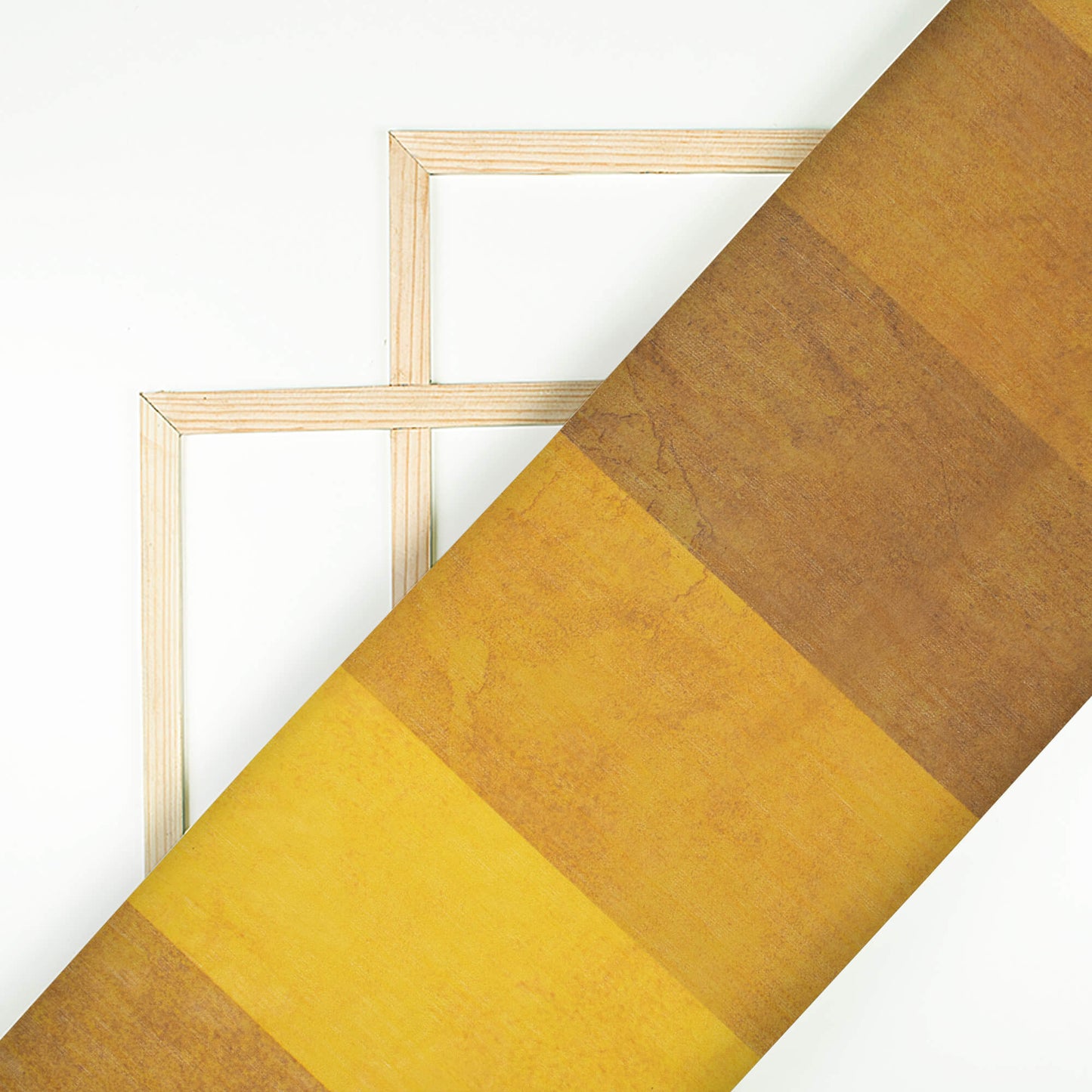 Dijon Yellow Stripes Pattern Digital Print Chiffon Fabric