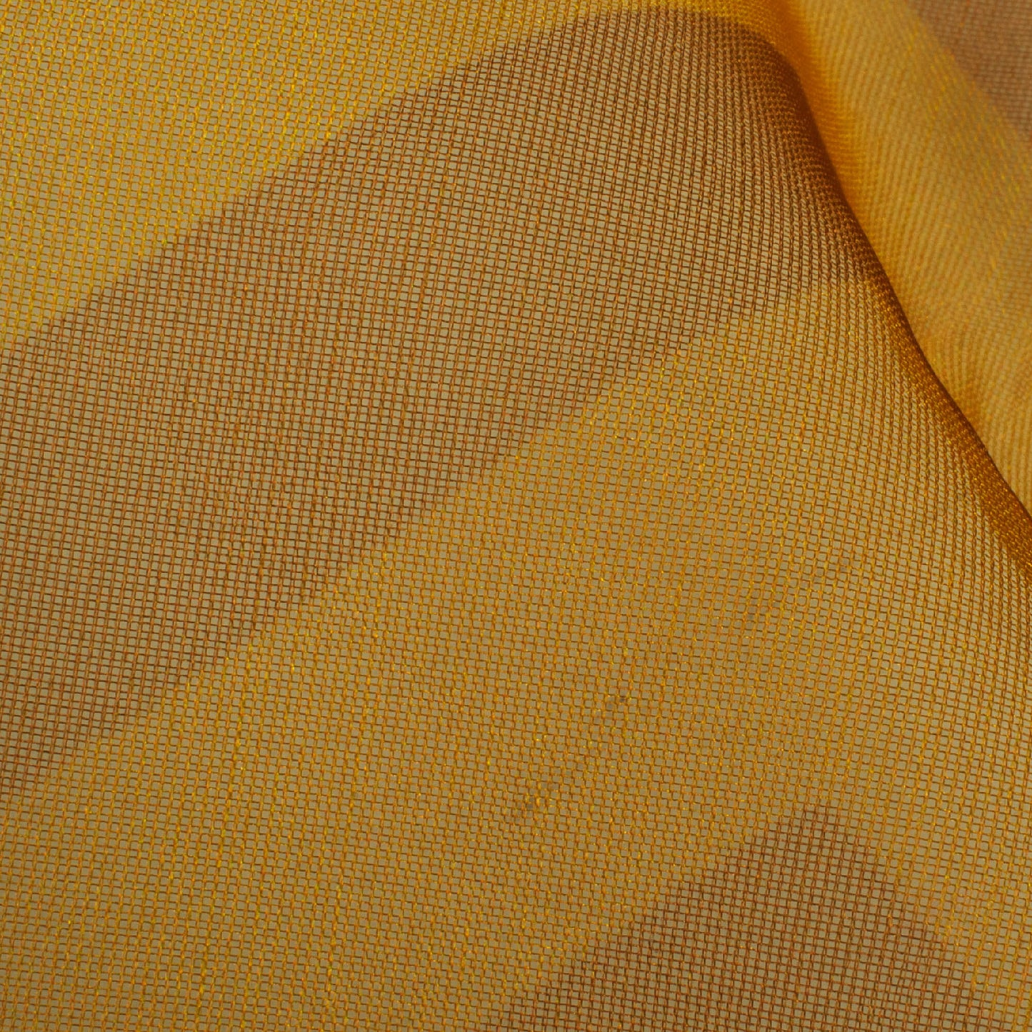 Dijon Yellow And Laguna Yellow Chevron Pattern Digital Print Organza Fabric