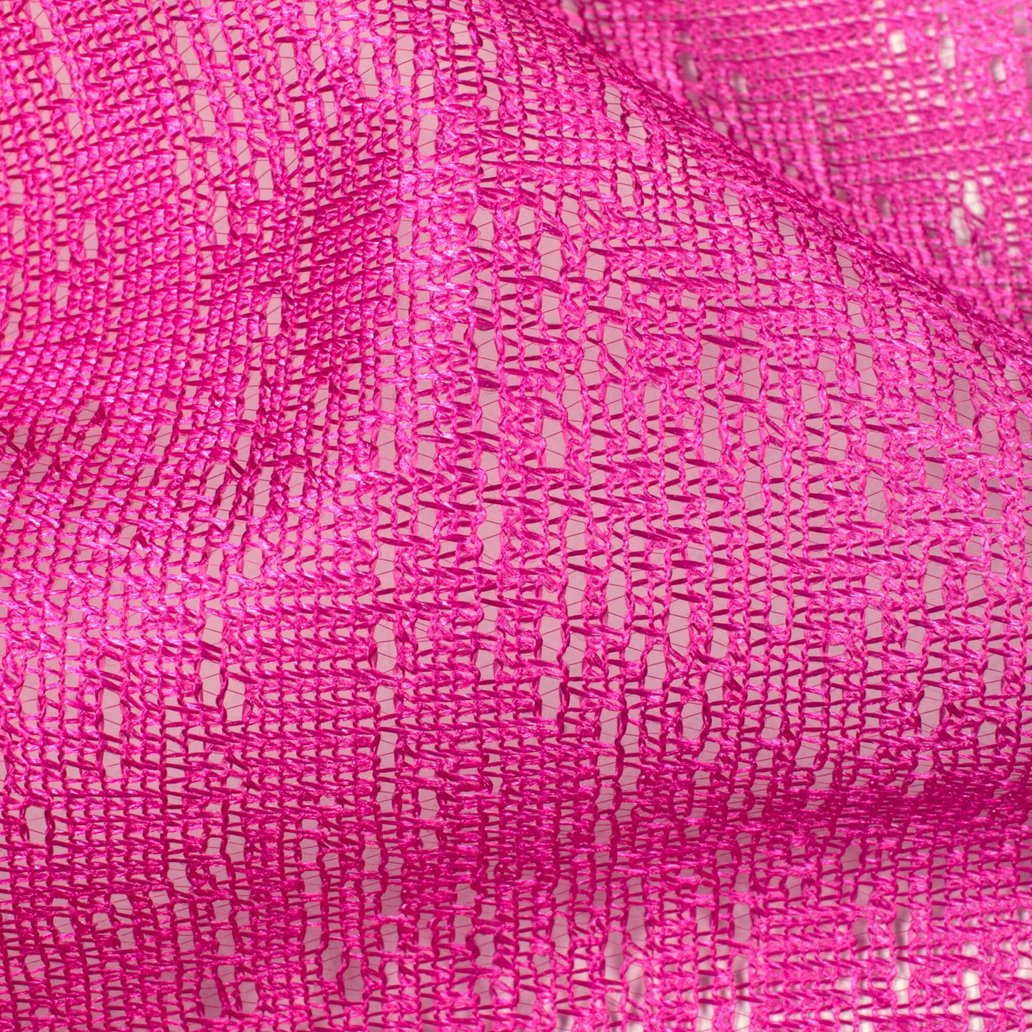 Pink Ombre Pattern Digital Print Raschel Net Fabric (Width 58 Inches)