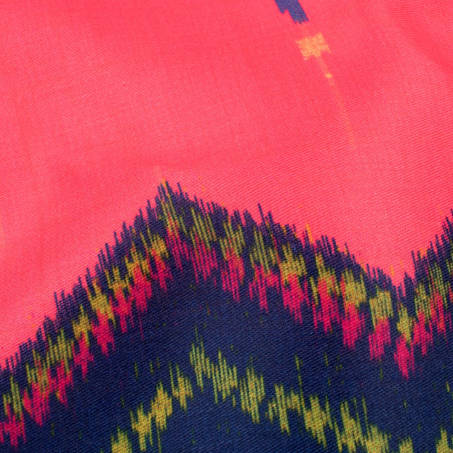 Rouge Pink And Navy Blue Daman Pattern Digital Print Poly Glazed Cotton Fabric