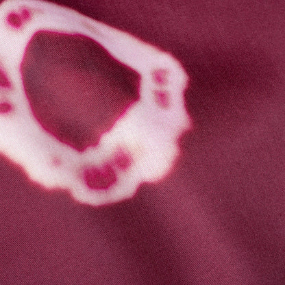 Maroon And Off White Shiiborii Pattern Digital Print Poly Glazed Cotton Fabric