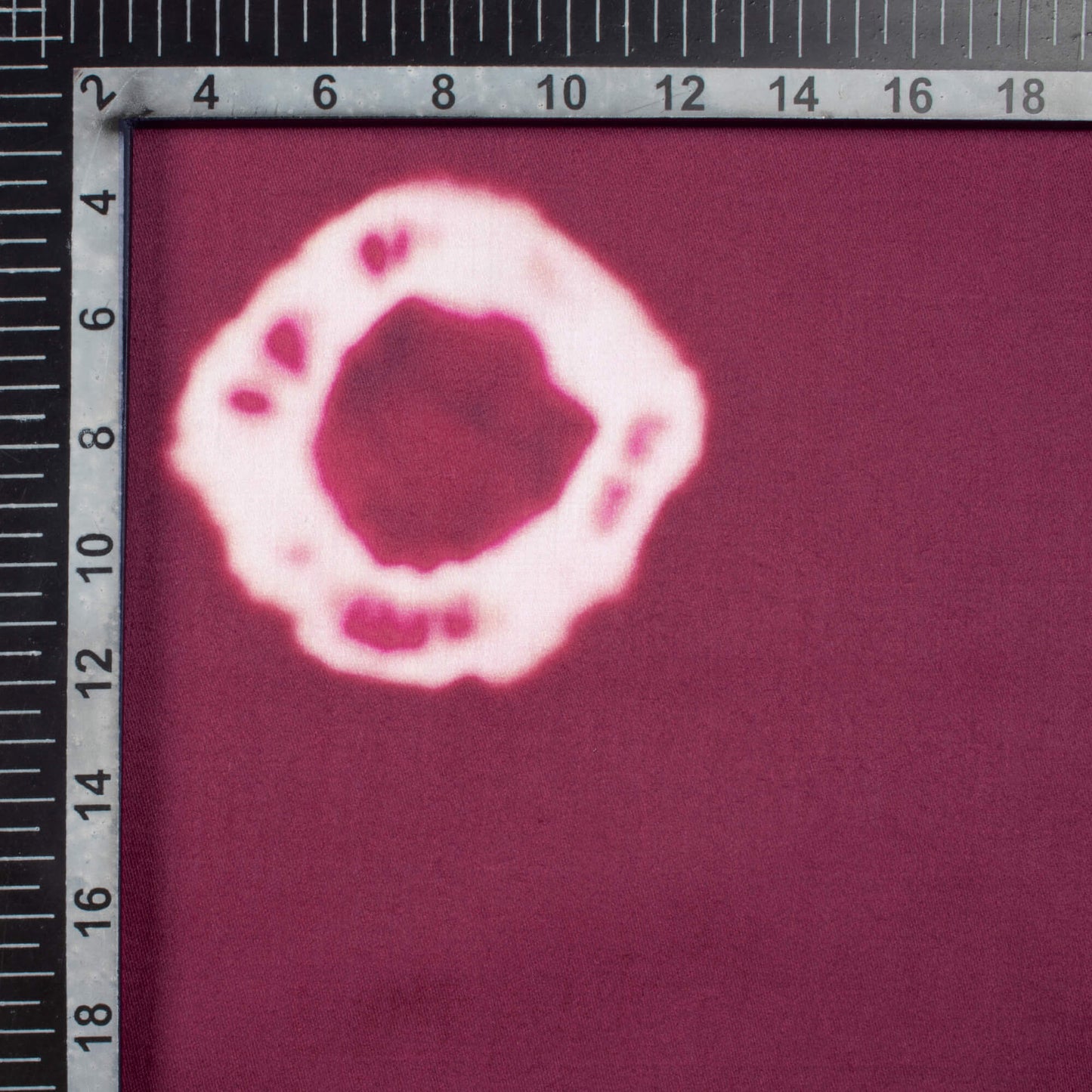Maroon And Off White Shibori Pattern Digital Print Poly Glazed Cotton Fabric