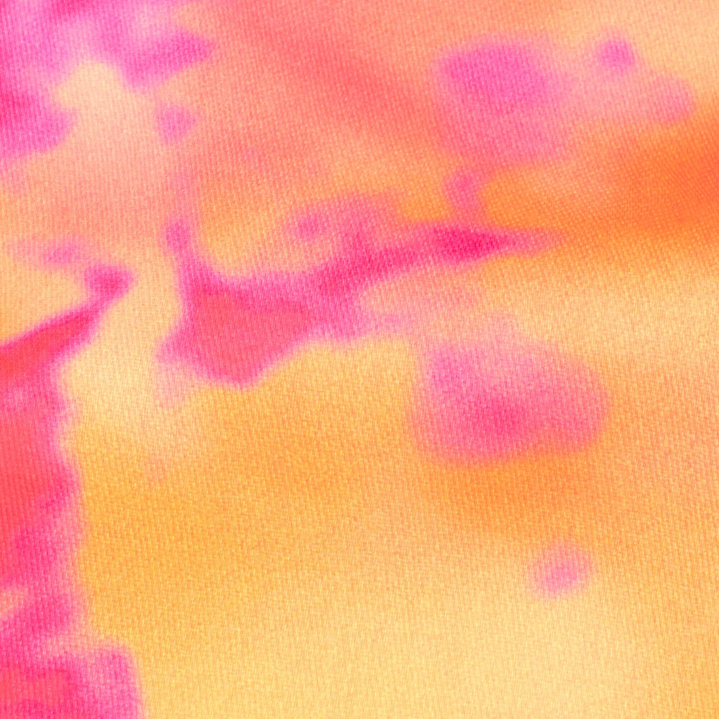 Hot Pink And Laguna Yellow Tie & Dye Pattern Digital Print Poly Glazed Cotton Fabric