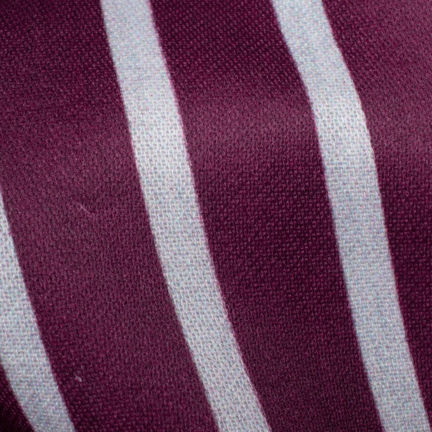 Plum Purple And Off White Stripes Pattern Digital Print Jam Satin Fabric