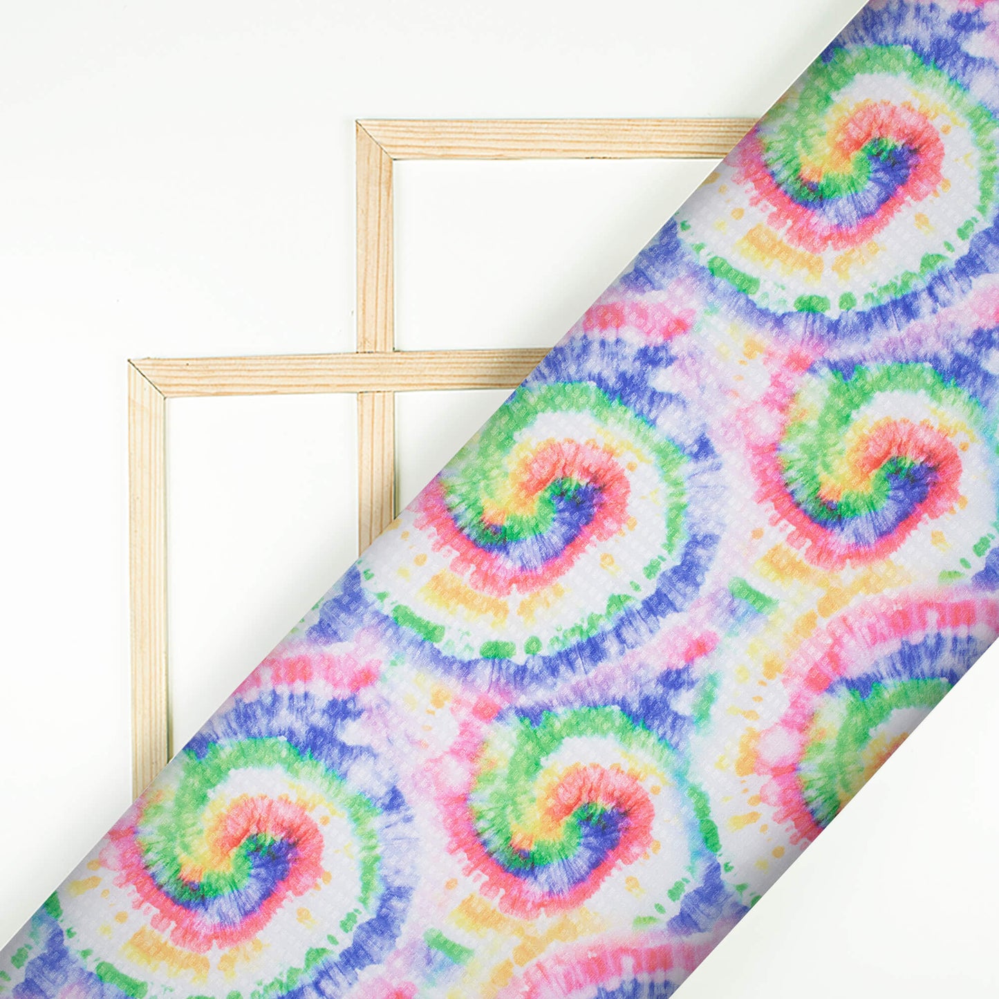 Multi-Color Rainbow Pattern Digital Print Sherwani Fabric (Width 58 Inches)