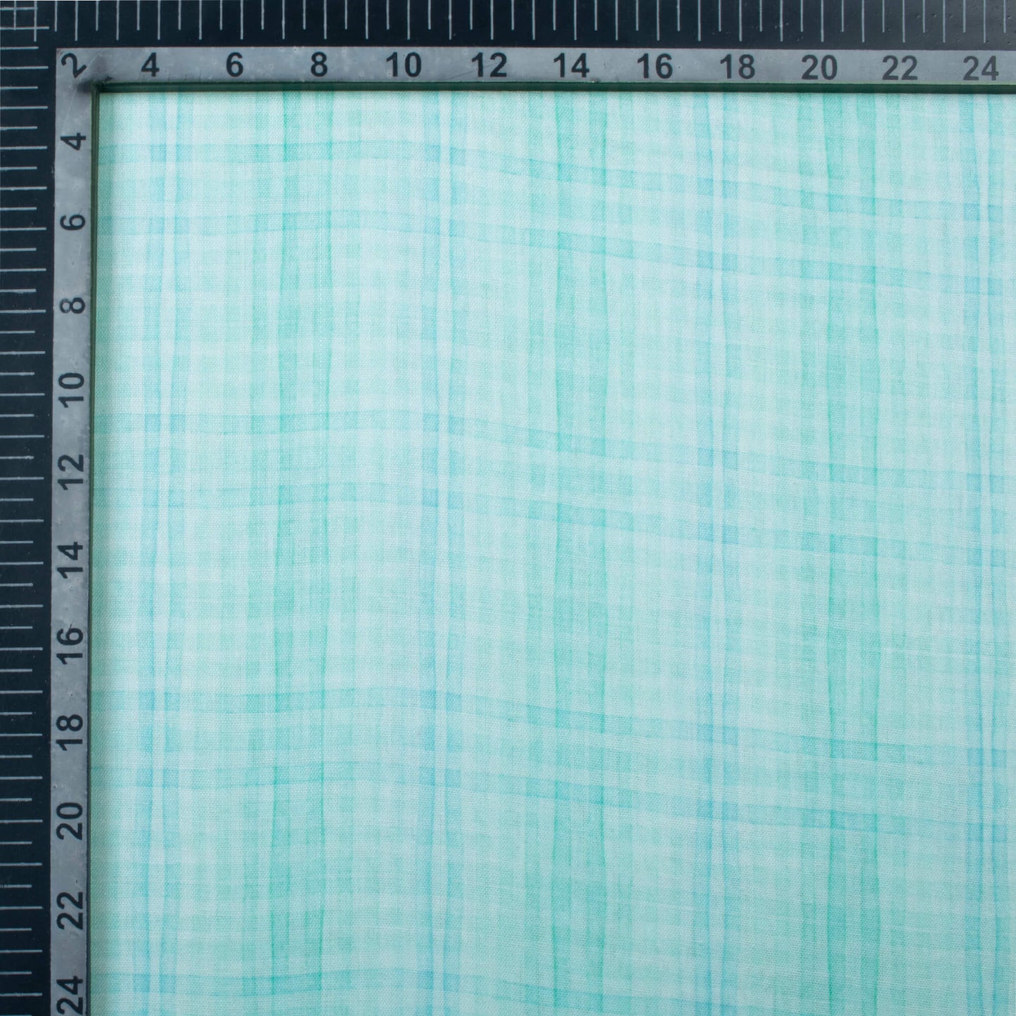 Eliza's Choice Aero Blue Checks Pattern Digital Print Pure Cotton Mulmul Fabric