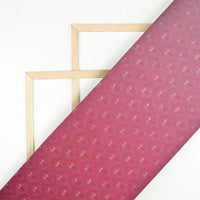 Deep Pink Ombre Pattern Trellis Zari Sequins Embroidery Digital Print Georgette Fabric