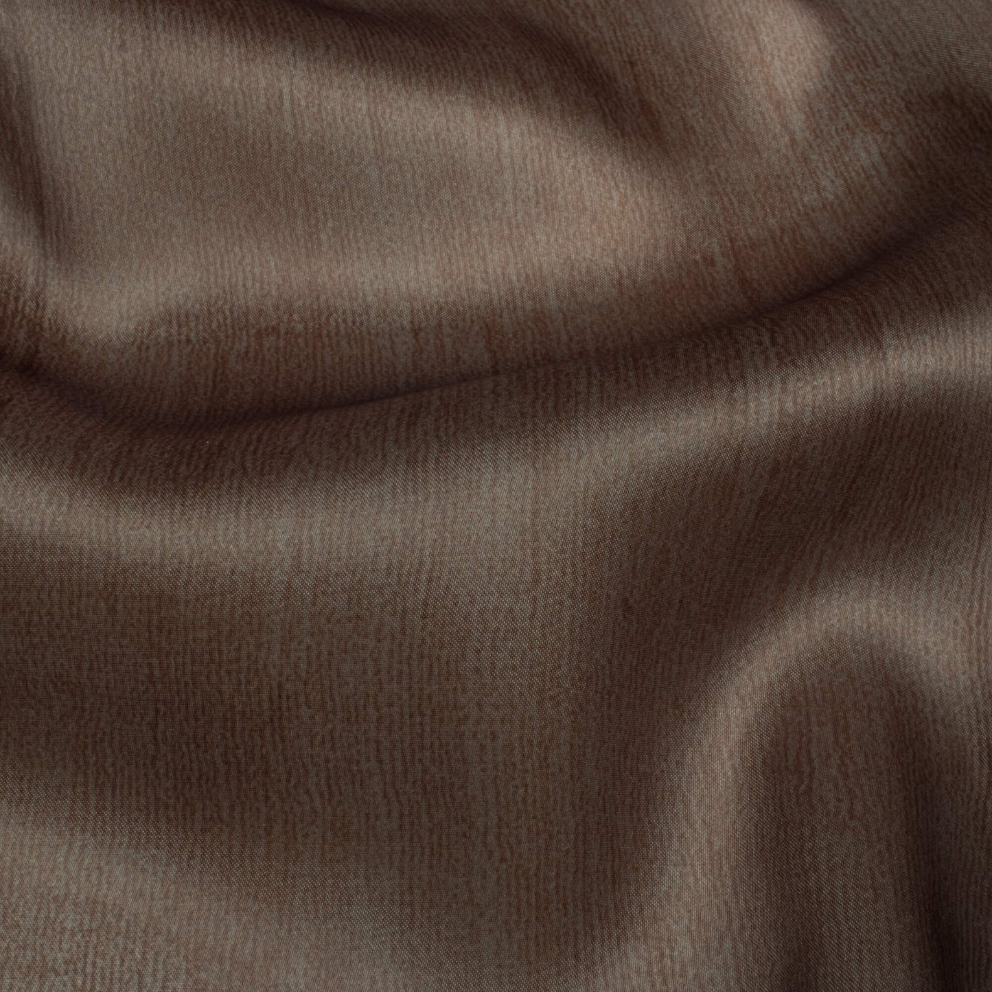 Mocha Brown Texture Pattern Digital Print Organza Satin Fabric