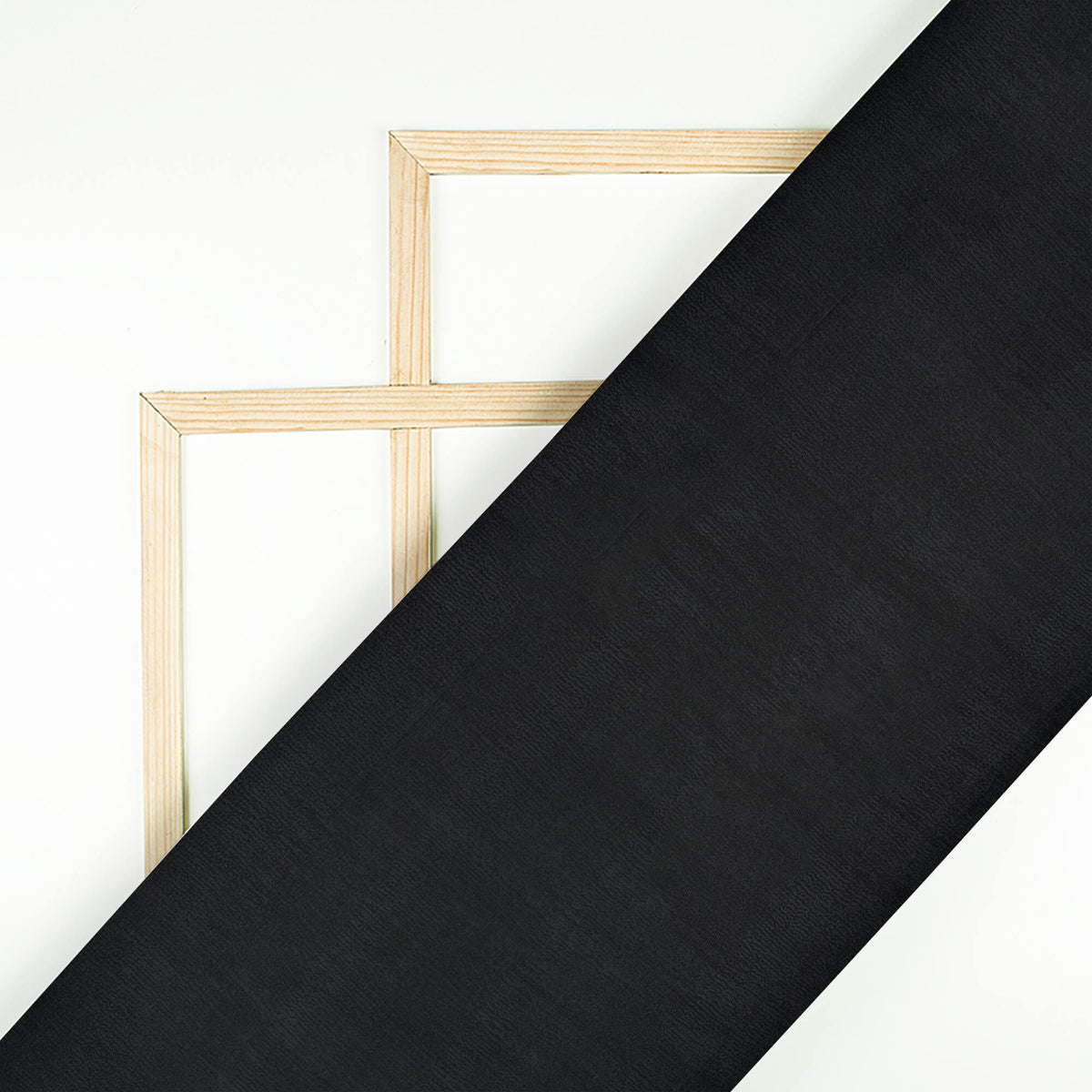 Black Texture Pattern Digital Print Organza Satin Fabric