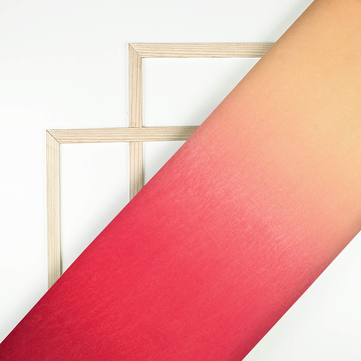 Deep Pink And Peach Ombre Pattern Digital Print Premium Velvet Fabric