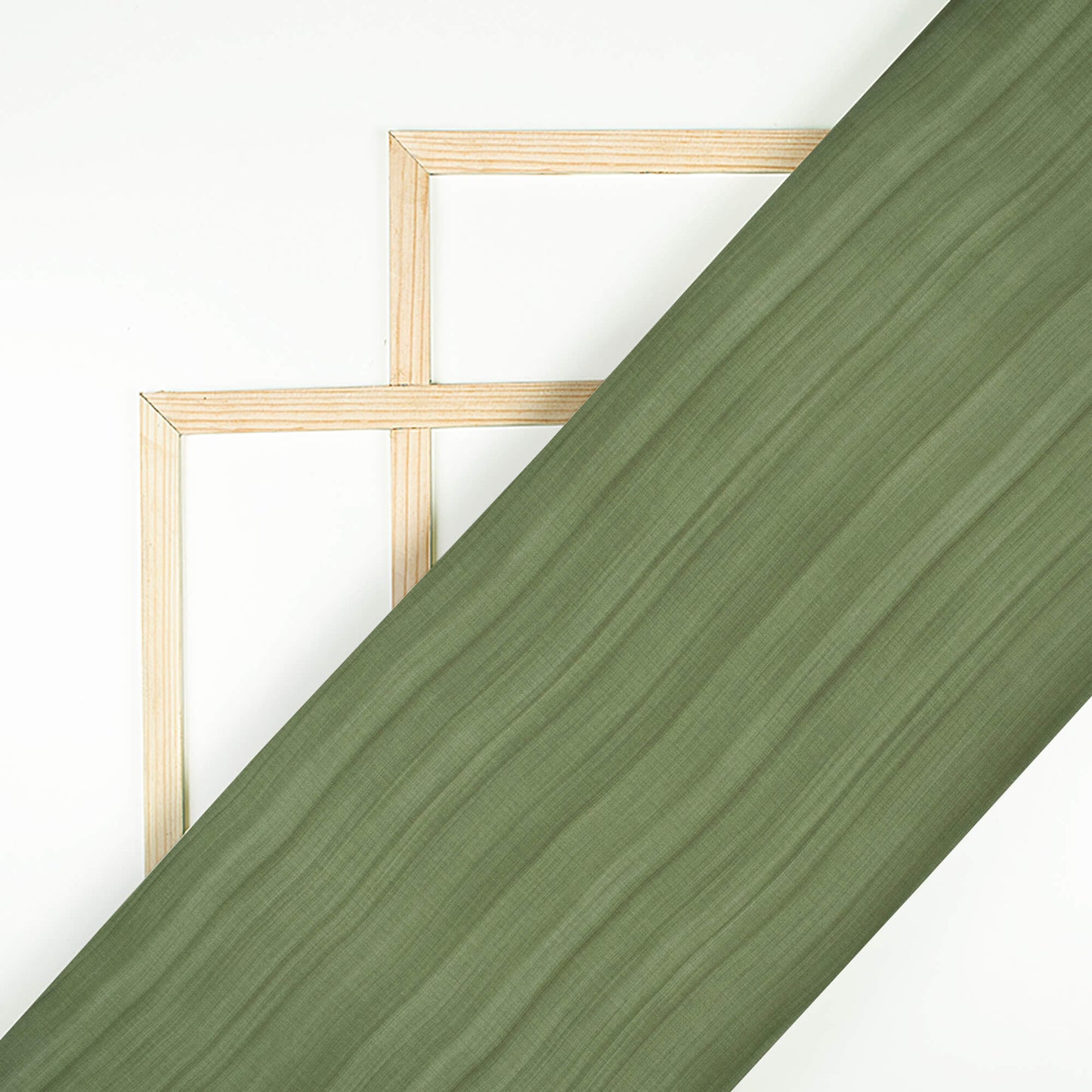 Fern Green Texture Pattern Digital Print Chiffon Satin Fabric