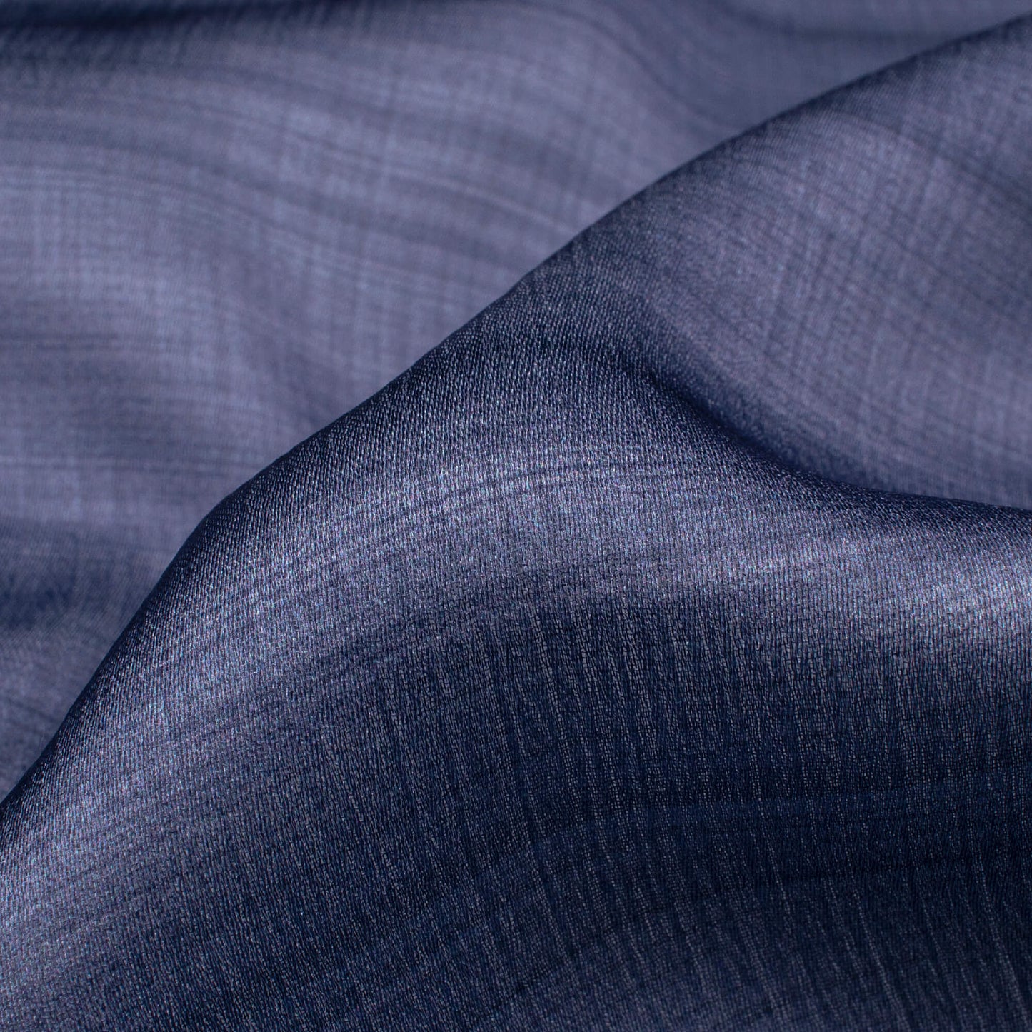 Independence Blue Texture Pattern Digital Print Chiffon Satin Fabric