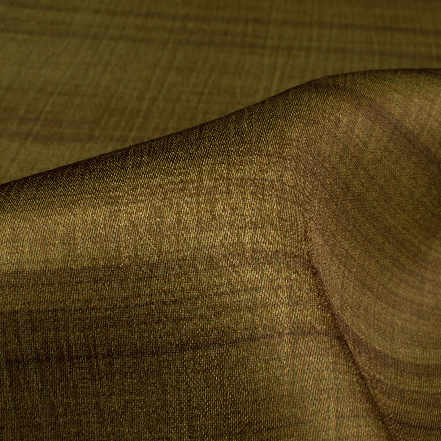 Olive Green Texture Pattern Digital Print Chiffon Satin Fabric
