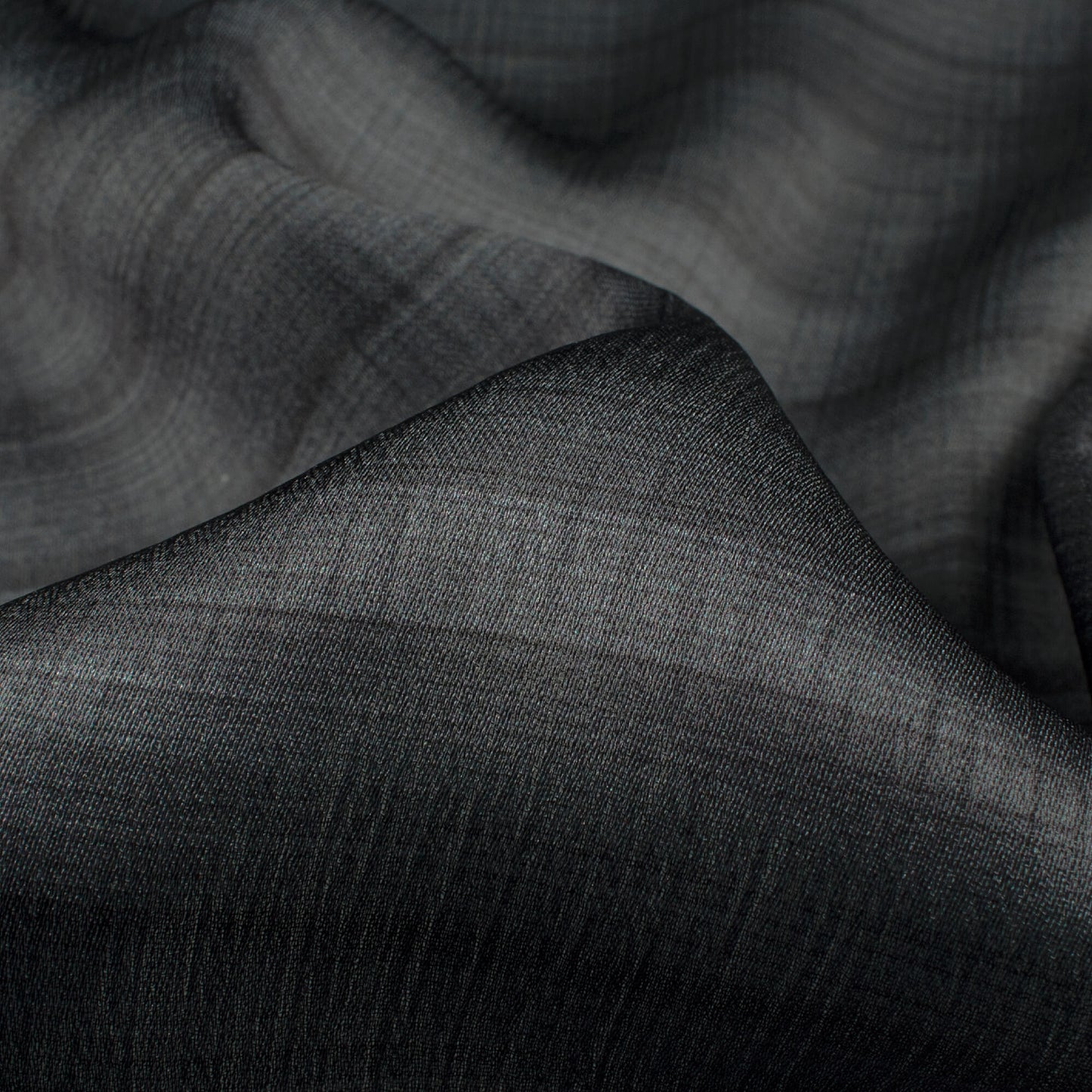 Charcoal Grey Texture Pattern Digital Print Chiffon Satin Fabric