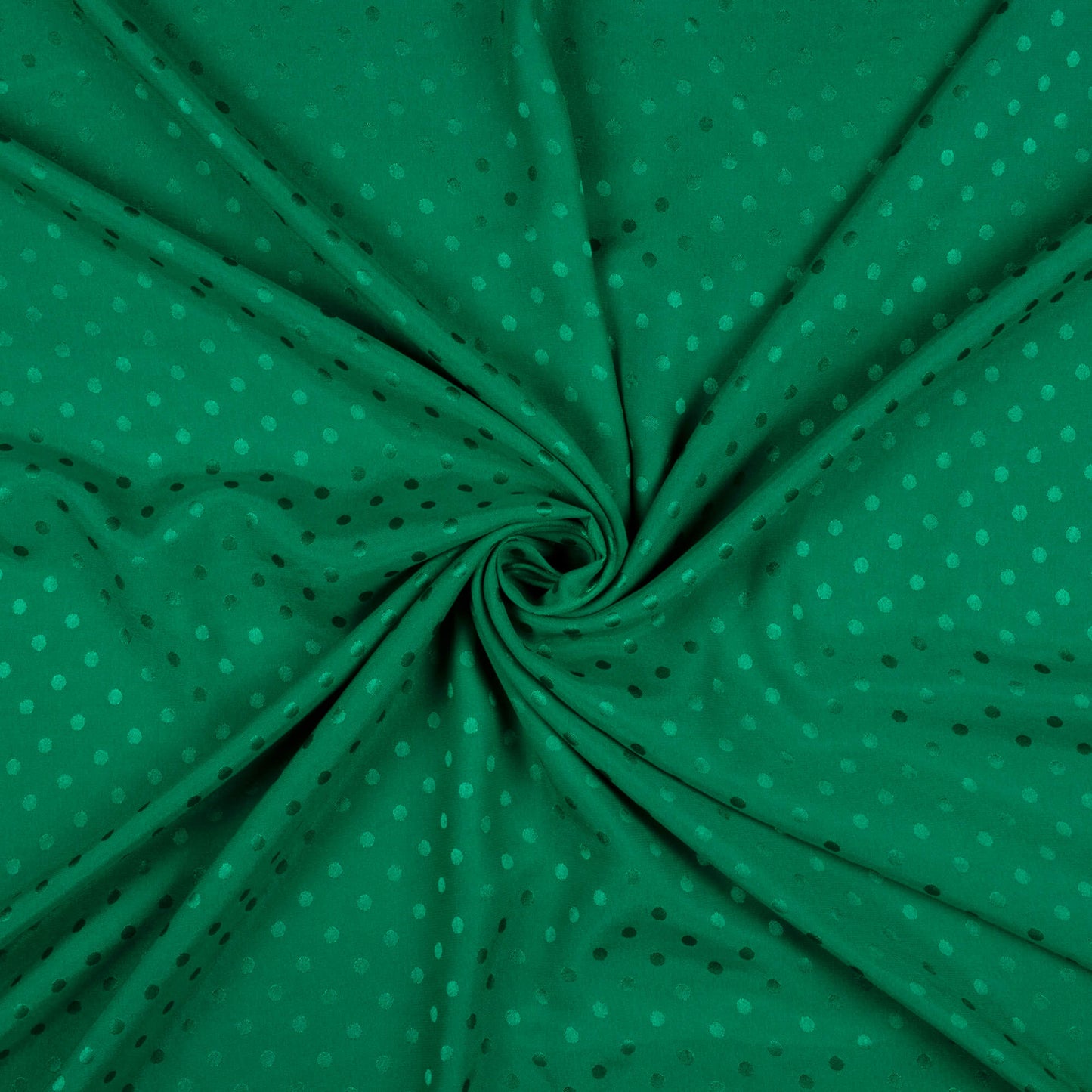 Sacramento Green Plain Jacquard Booti Japan Satin Reversible Fabric (Width 58 Inches)