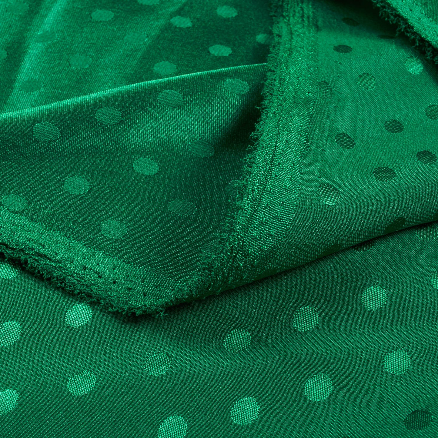 Sacramento Green Plain Jacquard Booti Japan Satin Reversible Fabric (Width 58 Inches)