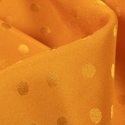 Mustard Yellow Plain Jacquard Booti Japan Satin Reversible Fabric (Width 58 Inches)