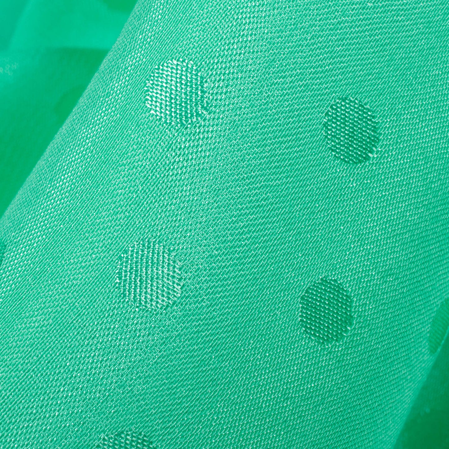 Aquamarine Plain Jacquard Booti Japan Satin Reversible Fabric (Width 58 Inches)