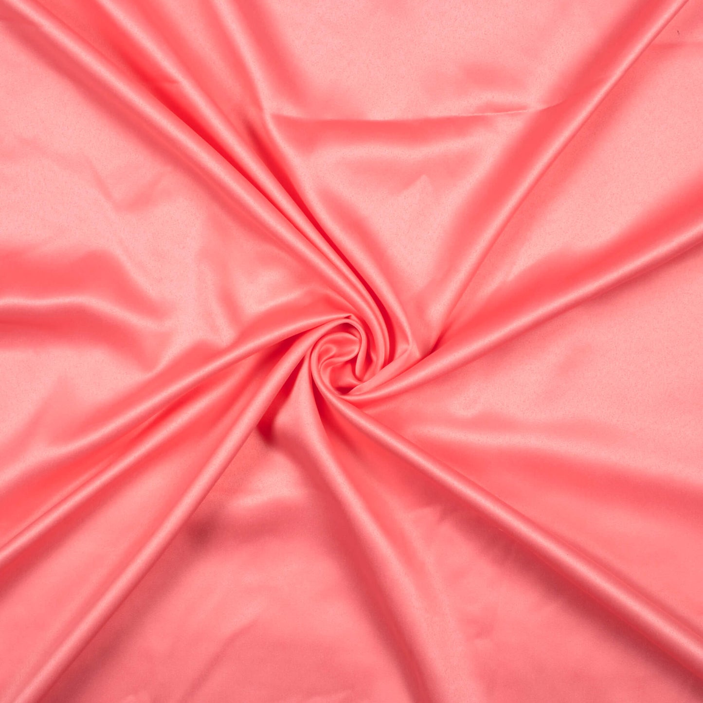 Coral Pink Plain Butter Silk Satin Fabric (Width 58 Inches)