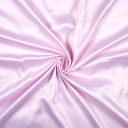 Lace Pink Plain Butter Silk Satin Fabric (Width 58 Inches)