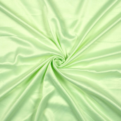 Tea Green Plain Charmeuse Satin Fabric (Width 58 Inches)