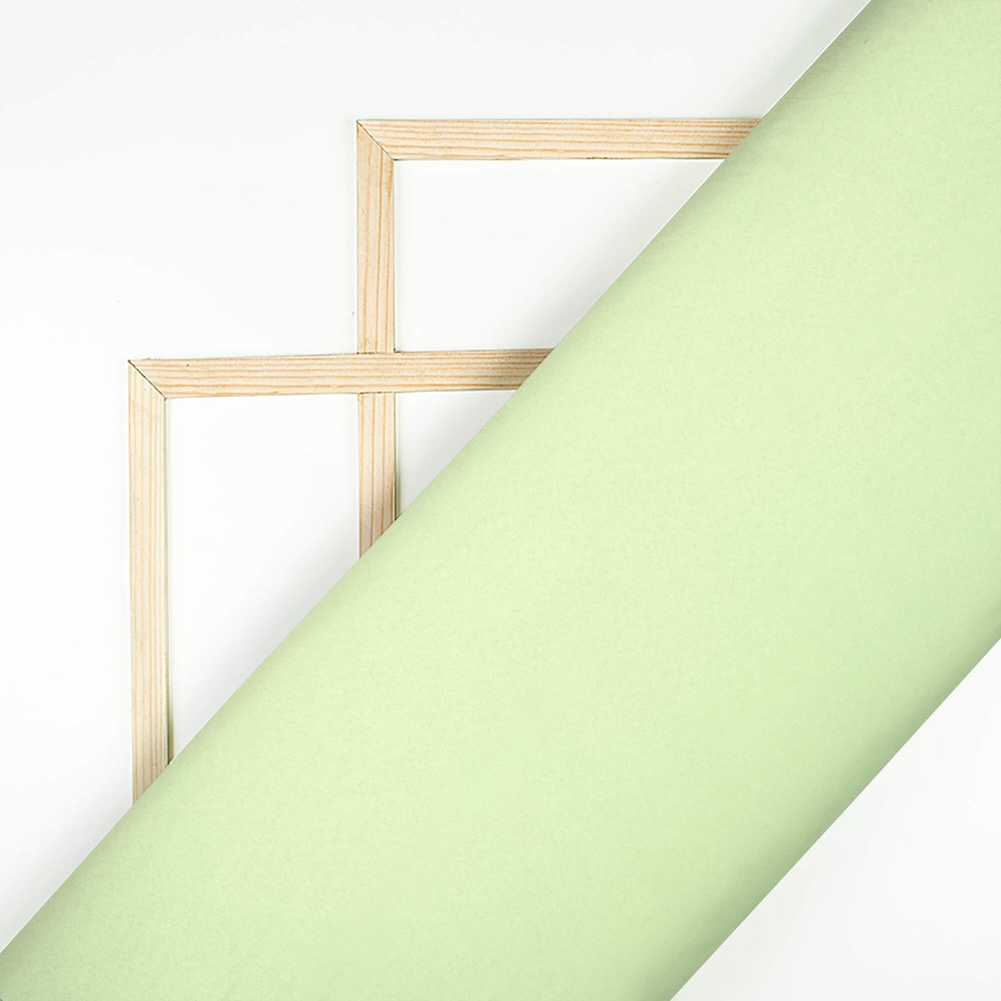 Tea Green Plain Charmeuse Satin Fabric (Width 58 Inches)