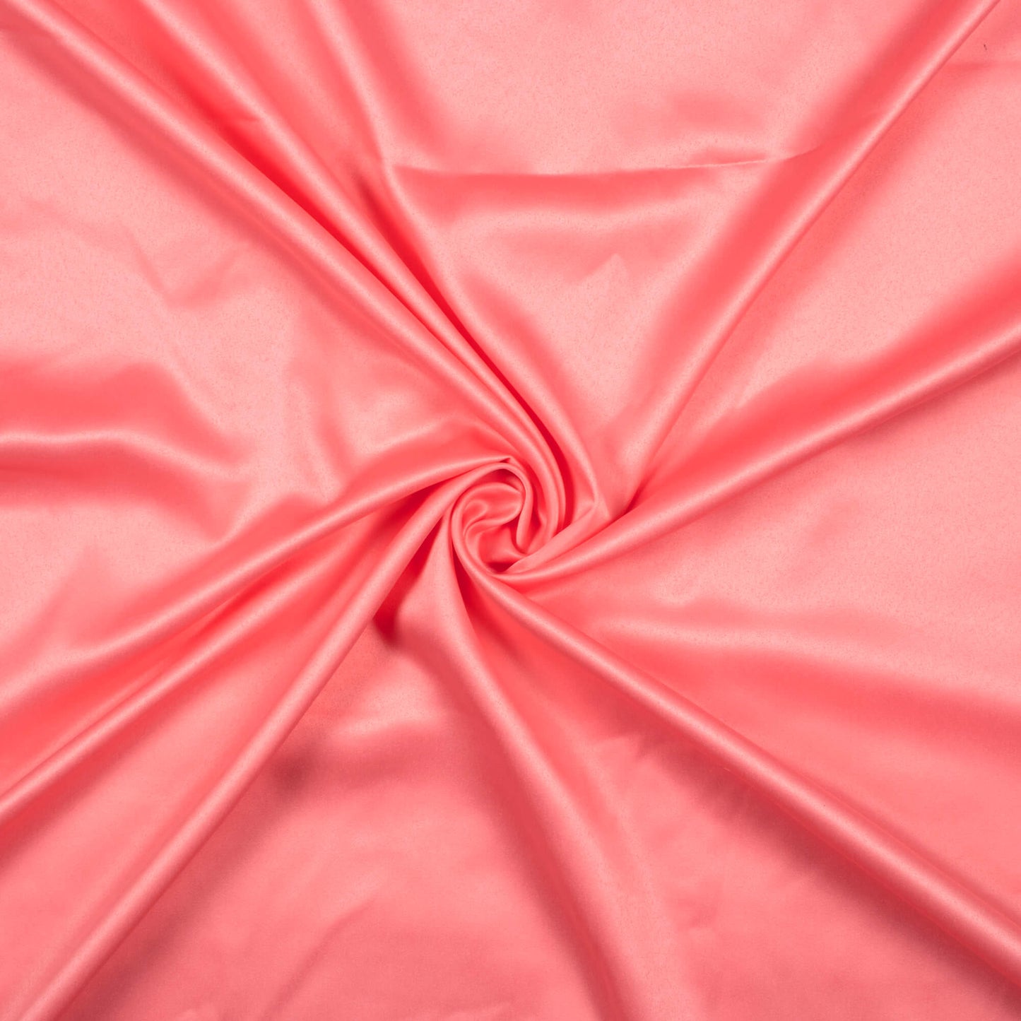 Coral Pink Plain Charmeuse Satin Fabric (Width 58 Inches)